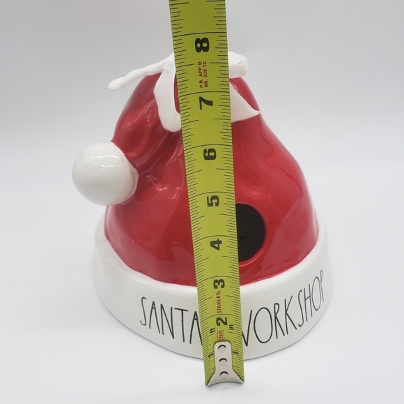 1194- Rae Dunn Artisan Collection Santa's Workshop Santa Hat Bird House NWT - Picture 5 of 6